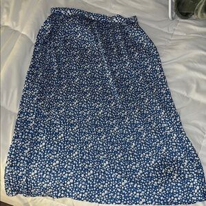 Zara Floral Blue Skirt